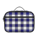 Navy And White Buffalo Check Print Portable Lunch Bag