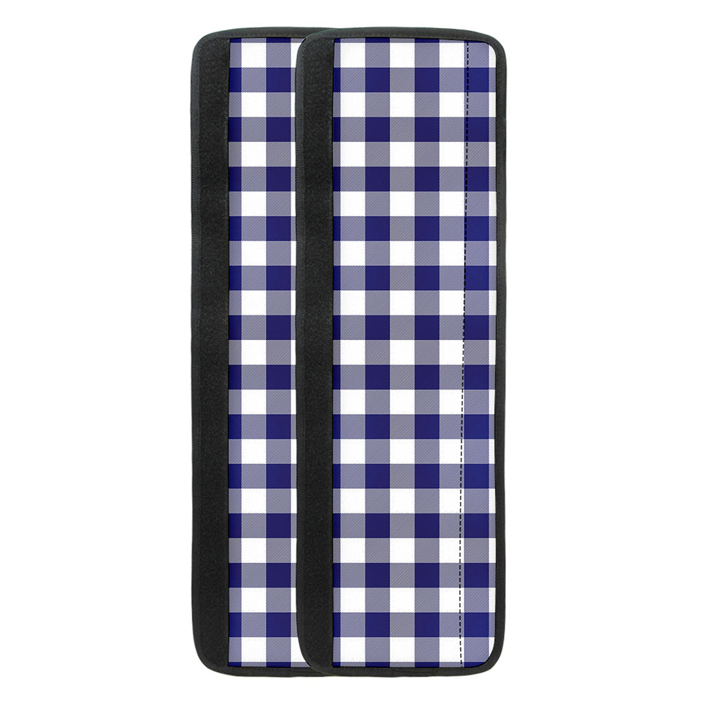 Navy And White Buffalo Check Print Refrigerator Handle Covers