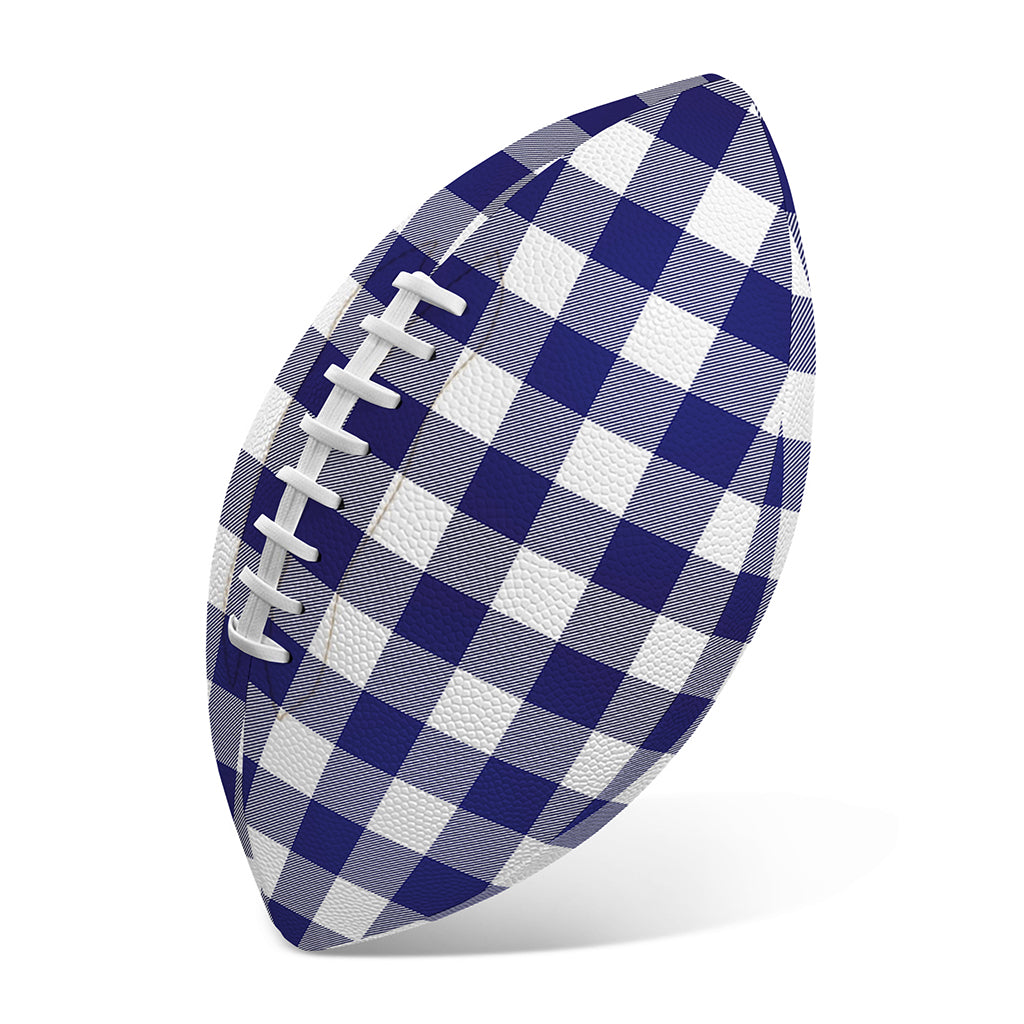 Navy And White Buffalo Check Print Rugby Ball