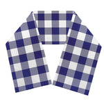 Navy And White Buffalo Check Print Scarf