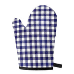 Navy And White Buffalo Check Print Single Oven Mitt
