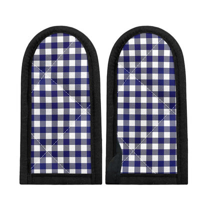 Navy And White Buffalo Check Print Skillet Handle Cover