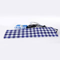 Navy And White Buffalo Check Print Sports Towel