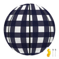 Navy And White Check Pattern Print Basketball