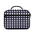 Navy And White Check Pattern Print Briefcase Bible Bag