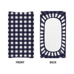 Navy And White Check Pattern Print Changing Pad Cover