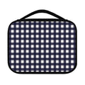 Navy And White Check Pattern Print Classic Bible Case