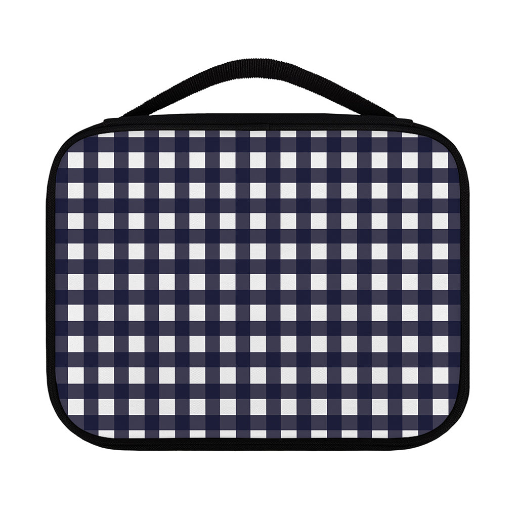 Navy And White Check Pattern Print Classic Bible Case