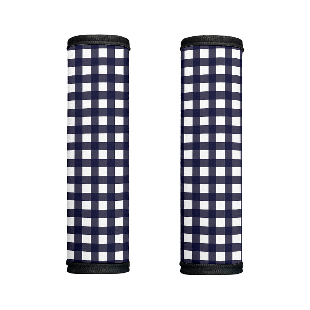 Navy And White Check Pattern Print Handle Covers