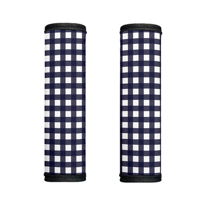 Navy And White Check Pattern Print Handle Covers