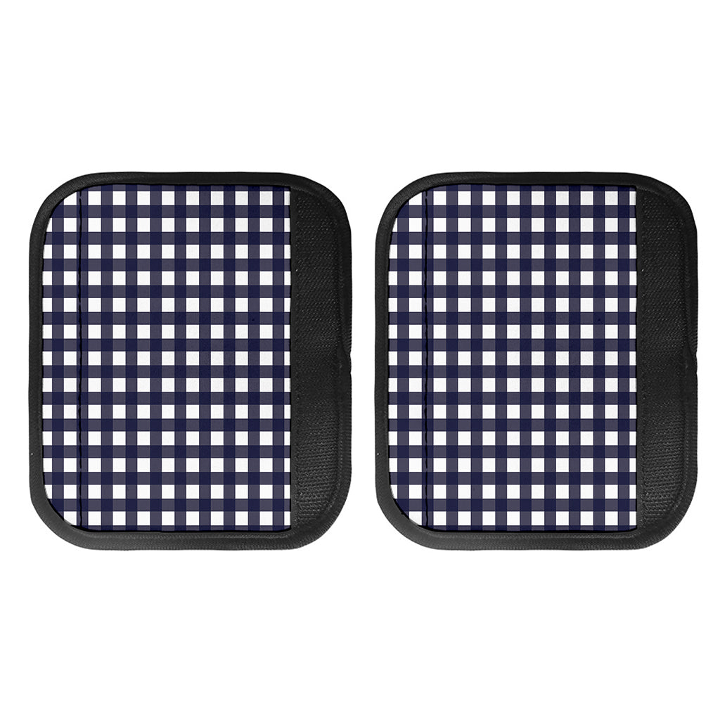 Navy And White Check Pattern Print Handle Covers