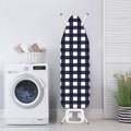 Navy And White Check Pattern Print Ironing Board Cover