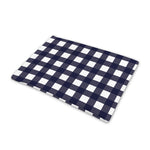 Navy And White Check Pattern Print Pet Cooling Mat Cover