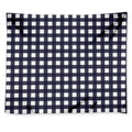 Navy And White Check Pattern Print Tapestry