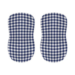 Navy And White Gingham Pattern Print Bar Stool Covers