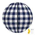 Navy And White Gingham Pattern Print Basketball