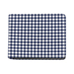 Navy And White Gingham Pattern Print Bifold Wallet