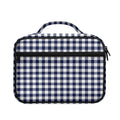Navy And White Gingham Pattern Print Briefcase Bible Bag