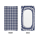 Navy And White Gingham Pattern Print Changing Pad Cover