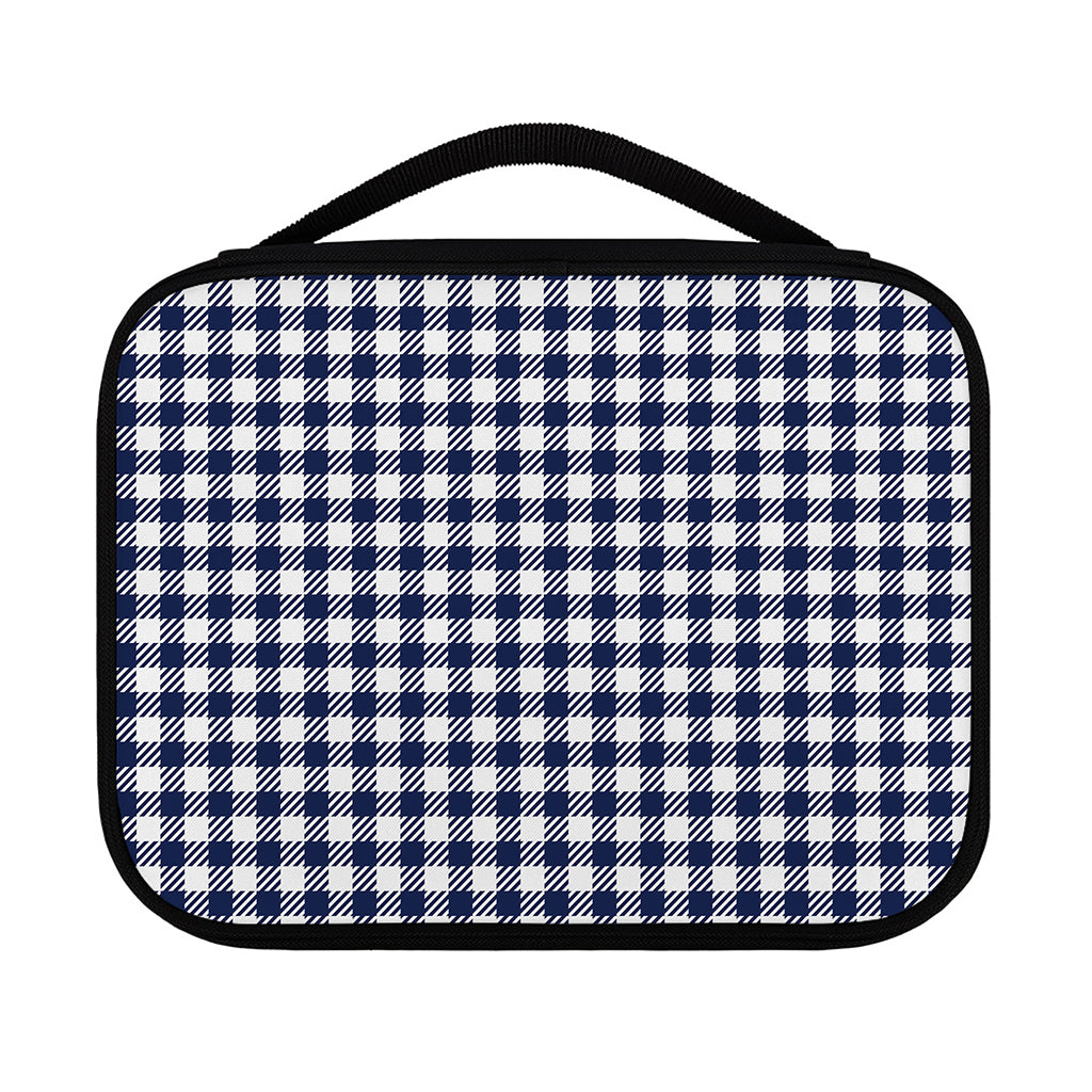 Navy And White Gingham Pattern Print Classic Bible Case