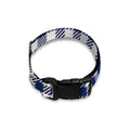 Navy And White Gingham Pattern Print Dog Collar