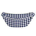 Navy And White Gingham Pattern Print Fanny Pack