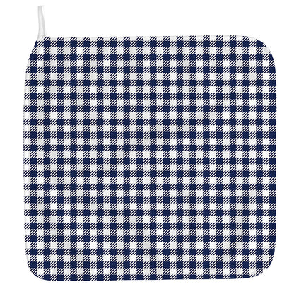 Navy And White Gingham Pattern Print Hand Towel
