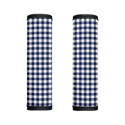 Navy And White Gingham Pattern Print Handle Covers