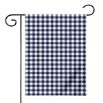 Navy And White Gingham Pattern Print House Flag