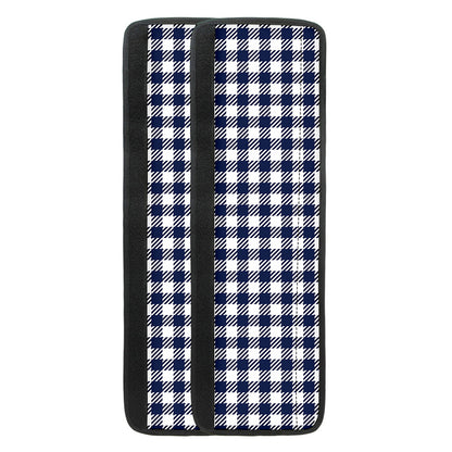 Navy And White Gingham Pattern Print Refrigerator Handle Covers