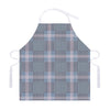 Navy And White Glen Plaid Print Adjustable Apron