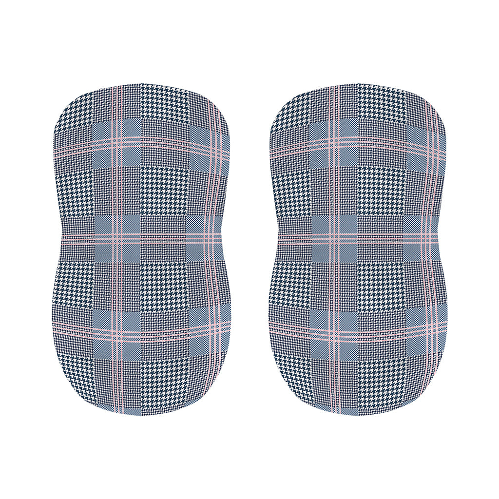 Navy And White Glen Plaid Print Bar Stool Covers