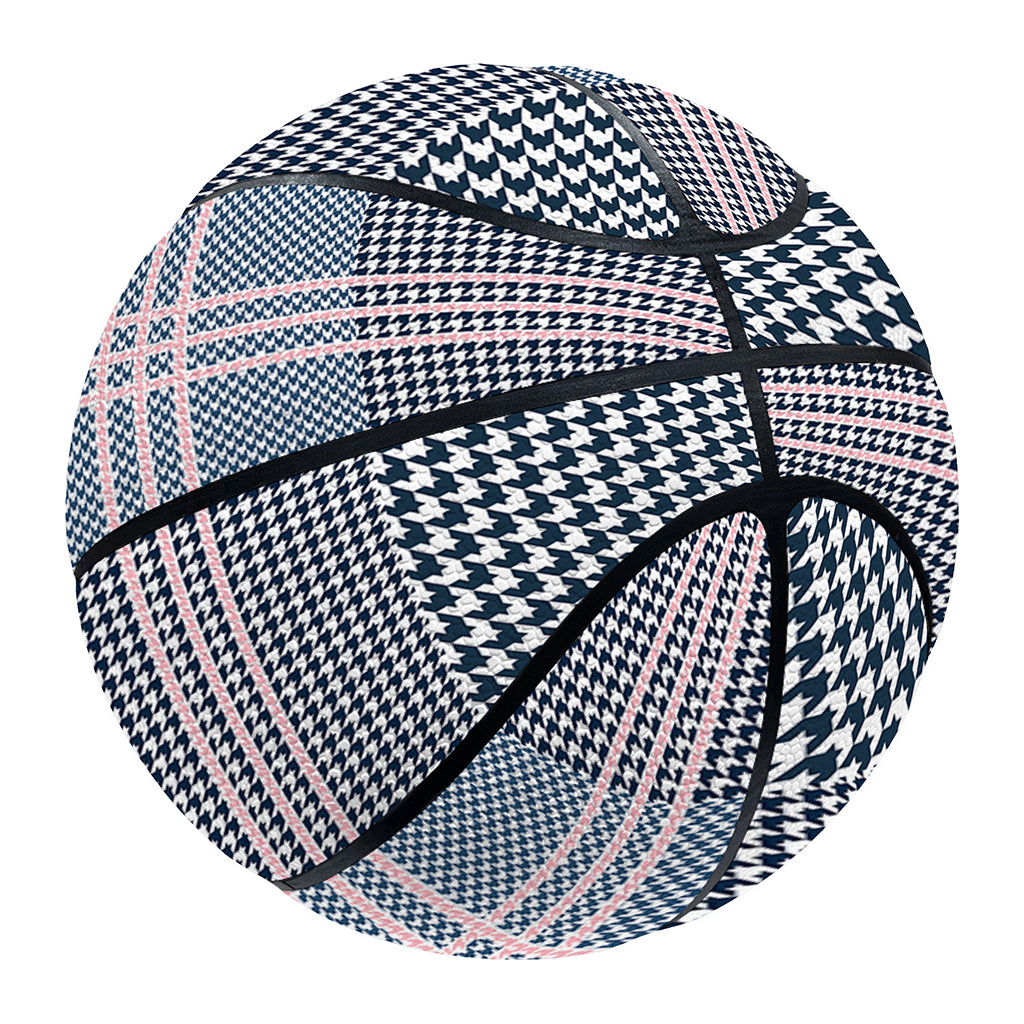 Navy And White Glen Plaid Print Basketball
