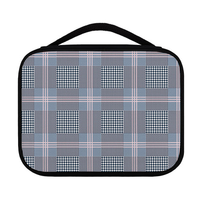 Navy And White Glen Plaid Print Classic Bible Case