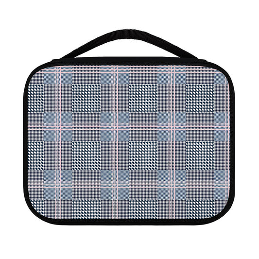 Navy And White Glen Plaid Print Classic Bible Case