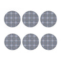 Navy And White Glen Plaid Print Coaster Set