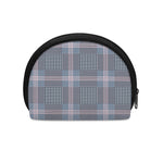 Navy And White Glen Plaid Print Coin Purse