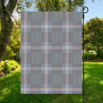 Navy And White Glen Plaid Print Garden Flag