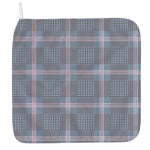 Navy And White Glen Plaid Print Hand Towel