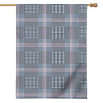 Navy And White Glen Plaid Print House Flag