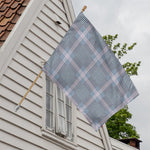 Navy And White Glen Plaid Print House Flag
