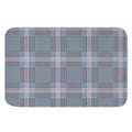 Navy And White Glen Plaid Print Indoor Door Mat
