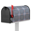 Navy And White Glen Plaid Print Mailbox Cover