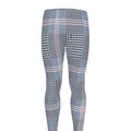 Navy And White Glen Plaid Print Men's Leggings