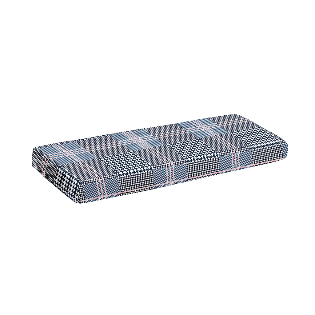 Navy And White Glen Plaid Print Piano Keyboard Cover