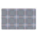 Navy And White Glen Plaid Print Polyester Doormat