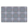 Navy And White Glen Plaid Print Polyester Doormat