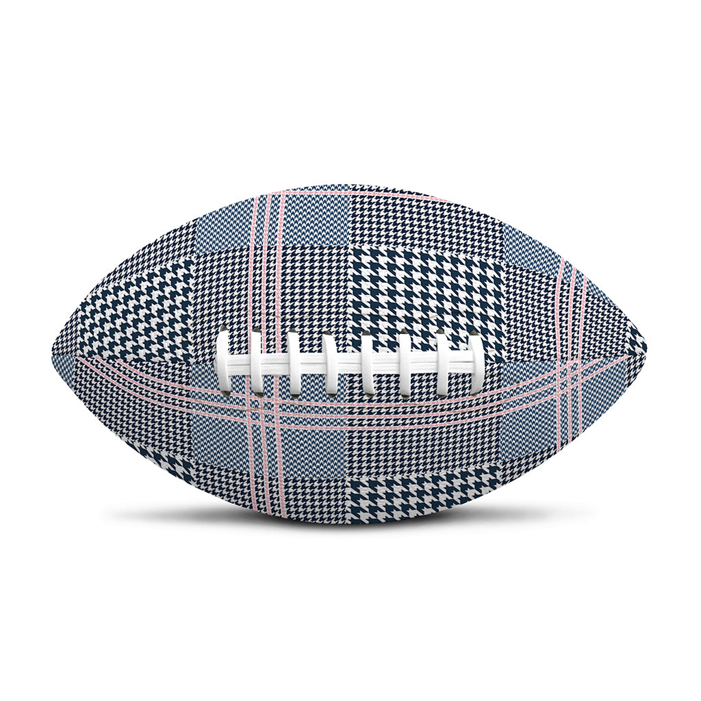 Navy And White Glen Plaid Print Rugby Ball