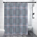 Navy And White Glen Plaid Print Shower Curtain