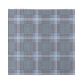 Navy And White Glen Plaid Print Silk Bandana
